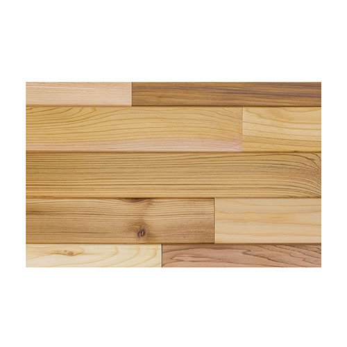 【取寄商品】ウエスタンレッドシダー（米杉） 短尺パネリング（内装材） 節付き・無節混在 厚9mm x 働幅55mm x 長500mm