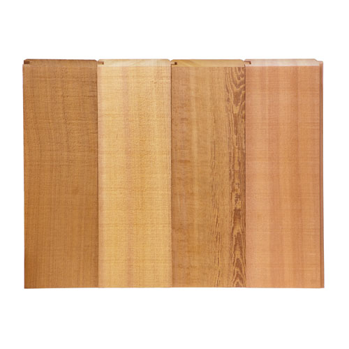 【取寄商品】ウエスタンレッドシダー（米杉） 本実サイディング（外壁材） クリア（上小無地）ラフ・突付 厚17mm x 働幅127mm x 長915mm