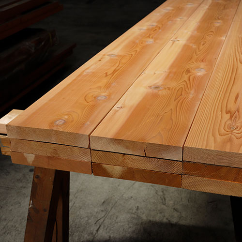 【取寄商品】ウエスタンレッドシダー（米杉） ウッドデッキ材 2x10 節付 40x235x3000mm
